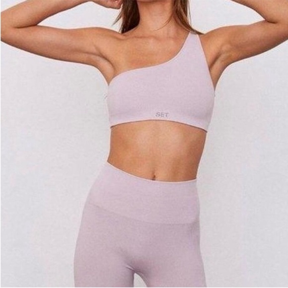 SET ACTIVE-Matching Set-Luxform Leggings & One Shoulder Sports Bra. MINT COND.